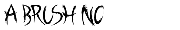 A Brush No font preview